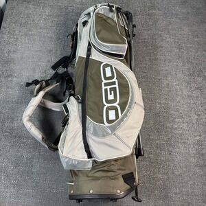 OGIO Ozone Golf Stand Bag Unisex Olive Green Silver Y2K Ripstop Tech